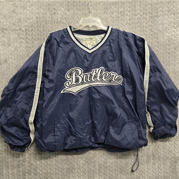 Butler Univ. Steve And Barry’s Men’s XL Jacket Windbreaker Pullover Lined V Neck - Picture 1 of 11